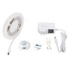 Leadleds Motion Activated Bed Light 4ft LED Strip with Motion Sensor and Power Adapter(Warm Soft Glow) - Leadleds