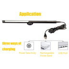 Leadleds LED Desk Lamp Eye-caring Table Lamp, Lamp with USB Charging Port, Office Lamp, Touch Control, Dimmable Modes, Black, 6W - Leadleds