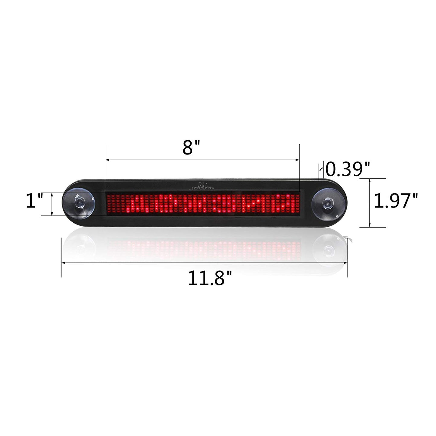 Leadleds Dc 12v Remote Led Car Sign Programmable Scrolling Message Sign Board for Car, Shop, Store - Leadleds