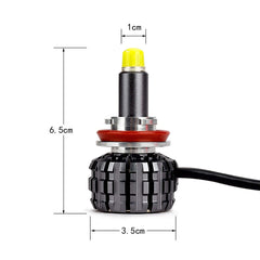 Leadleds H11 (H8, H9) LED Headlight Bulb 360 Degree All-in-One Conversion Kit, 60W 6000lm 6000k CREE LED Chips - 2 Year Warranty - Leadleds