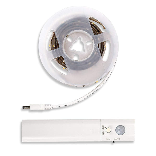 Leadleds Battery Powered LED Strip Lights Flexible Motion Sensor Closet Light for Cabinet/Cupord/ Stairs, 3000k Warm White - Leadleds Imagen principal del producto