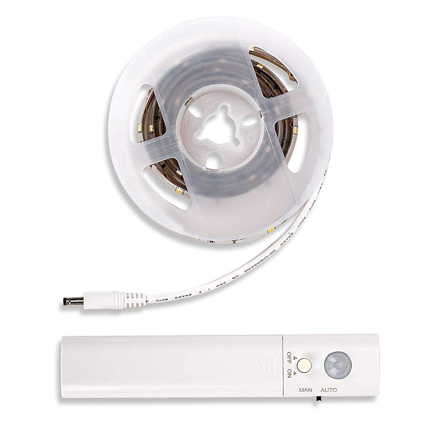 Leadleds Battery Powered LED Strip Lights Flexible Motion Sensor Closet Light for Cabinet/Cupord/ Stairs, 3000k Warm White - Leadleds Main image