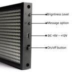 Leadleds 34cm WiFi Car Sign LED Message Board LED Sign Programmable Scrolling for Car Business Decoration - Leadleds