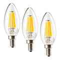 Leadleds 6w Chandeliers LED Bulb Dimmable 60W Equivalent E12 Candelabra Bulb 2700k, UL Listed - Leadleds