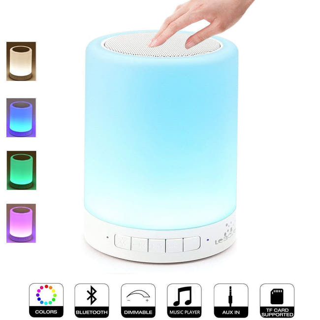Leadleds RGB Lighting Wireless Bluetooth Speaker Hands-free Call LED Light Lamp With Music Beat, Portable Bluetooth Speaker Lighting - Leadleds Secondary image