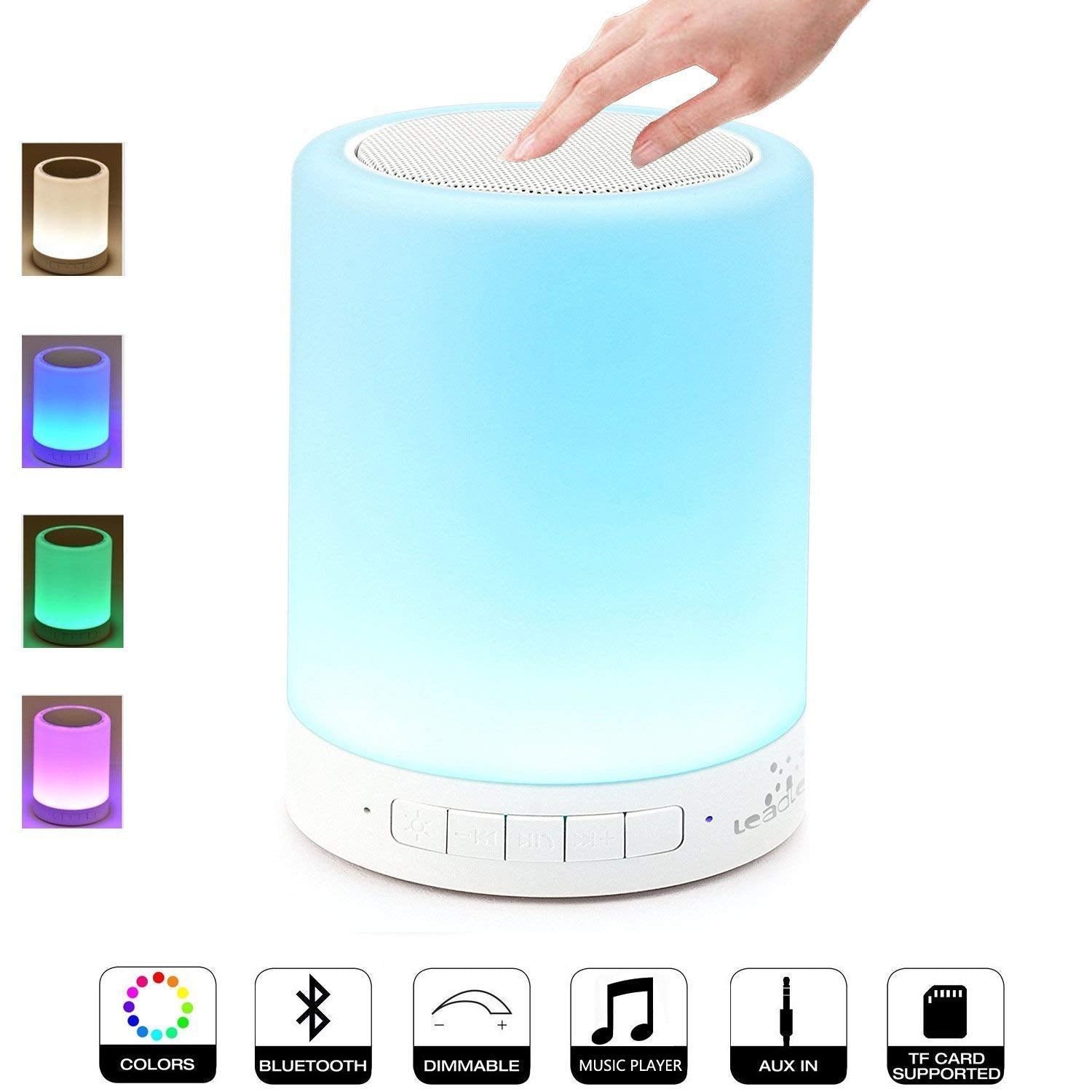 Leadleds RGB Lighting Wireless Bluetooth Speaker Hands-free Call LED Light Lamp With Music Beat, Portable Bluetooth Speaker Lighting - Leadleds