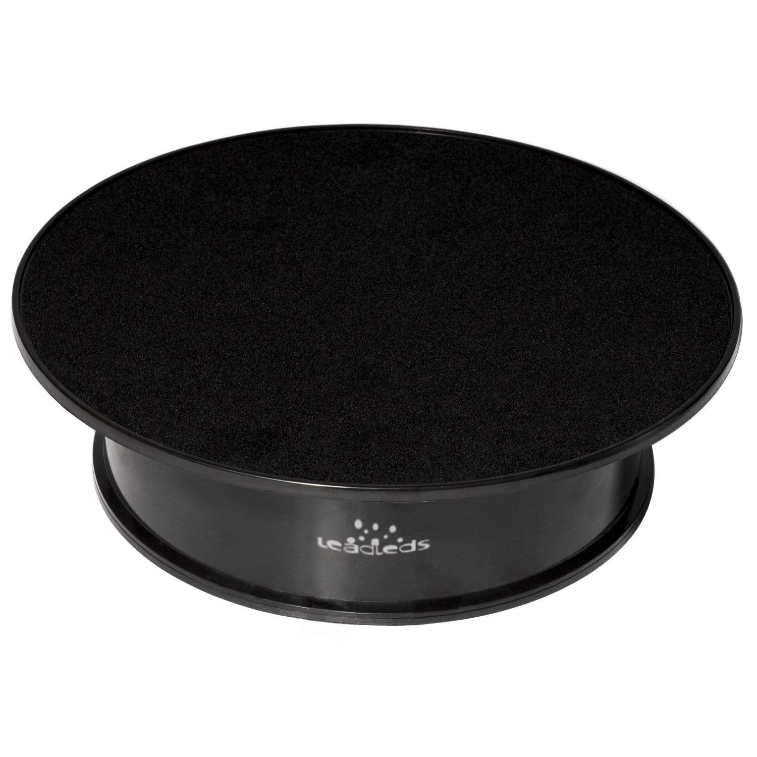Leadleds 8” Black Velvet Top Motorized Rotating Display Stand for Jewelry Hobby Collectible Product - Leadleds Imagen principal del producto
