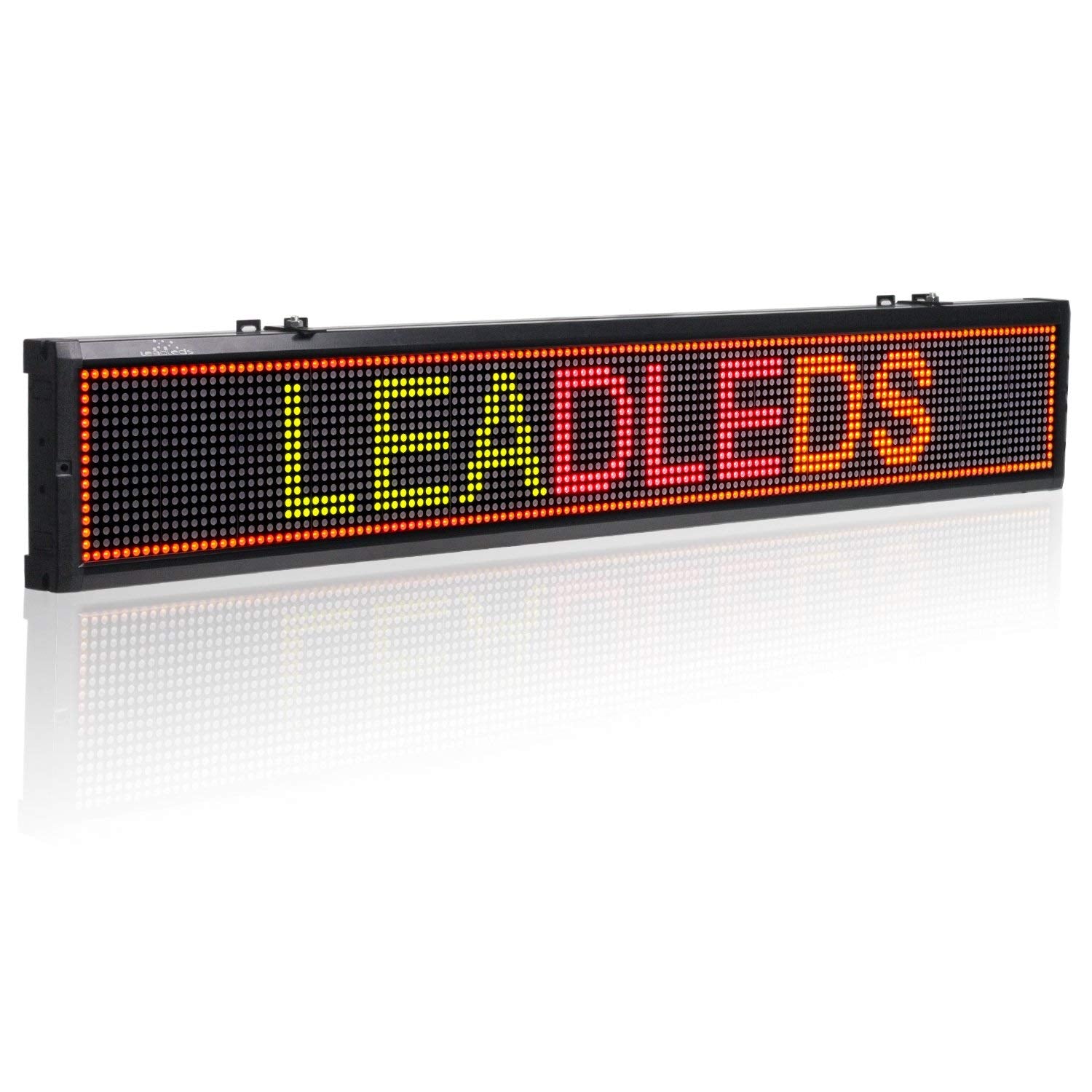 Leadleds 40” LED Display Board USB Programmable Scrolling Message for Business Advertising, 3 Colors - Leadleds