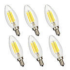 Leadleds Candelabra LED Bulb Dimmable 4W E12 Candle Base LED Chandelier B11 Bulb 2700k, UL Listed - Leadleds