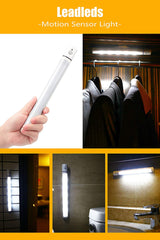 Leadleds 5-LED Motion Sensor Light Battery Operated Closet Light With Magnetic Strip