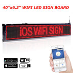 Leadleds 40 in Storefront Business Signs Scrolling Message Programmable by Phone, Red - Leadleds
