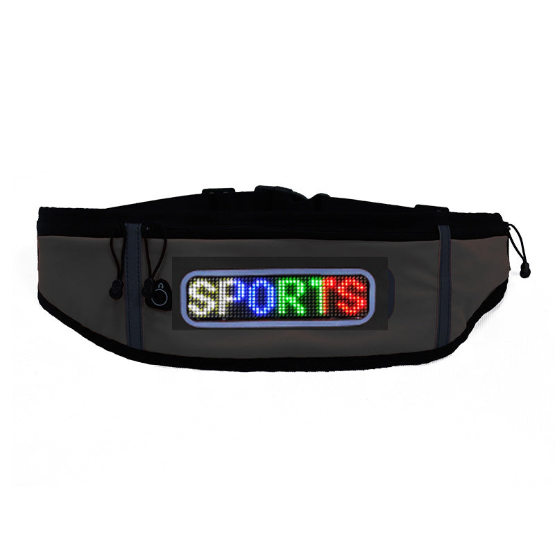 Fashion Multifunction USB Charging Gym Bags Waistline Bag Hips Bag With Scrolling Led Screen App Control Sports Lighting