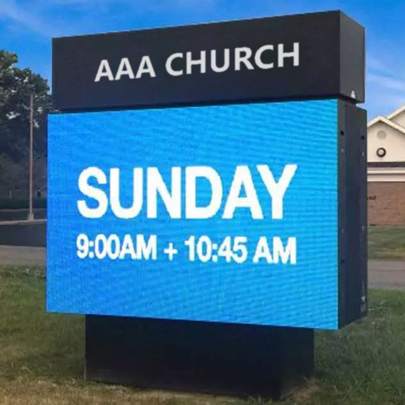 Programmable Outdoor LED Church Sign - 68-Inch Customizable Full Color Board by Leadleds Secondary image
