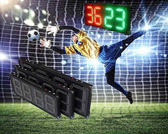2 Sides Led Scoreboard Display Different Numbers Referee Substitution Boards Rechargeable Waterproof - Leadleds