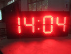 Four digit LED time display with high visibility numbers