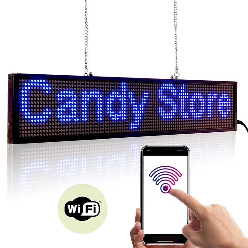 Leadleds P5 WiFi Scrolling Led Sign Message Board Working with Smartphone Tablet Android iOS
