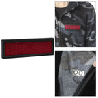 Leadleds Led Name Badge Scrolling LED Sign Display ID Tag with Magnets and Pin for Café Bar, Red - Leadleds