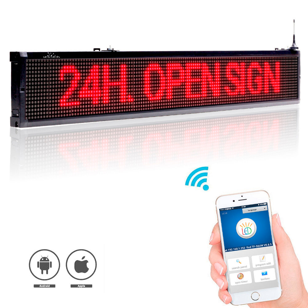 Led Wifi Sign Usb Leadleds Custom Sign 12V 24V 100-240v AU EU US Popular WIFI Sign Board ...