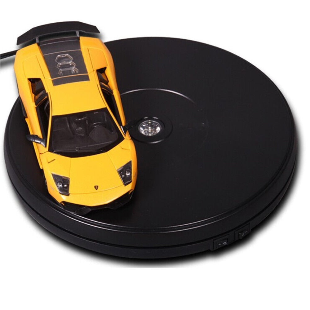 10 Inches Black Led Light electric Rotating Turntable Display Stand (1pc Super Brightness White Led in the Middle Light Up) - Leadleds