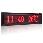 104*24cm Storefront LED Sign Waterproof Full COlor Led Display Board with Temperature Display, by Phone Control