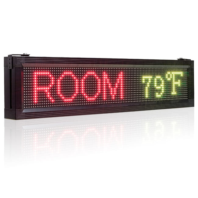 104*24cm Storefront LED Sign Waterproof Full COlor Led Display Board with Temperature Display, by Phone Control Imagen principal del producto