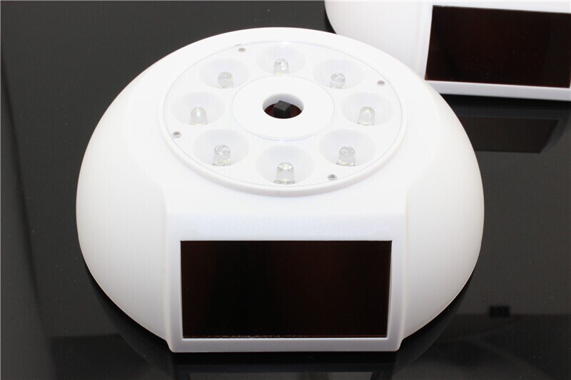 Mesa giratoria con soporte de exhibición giratorio para teléfono, joyería con energía Solar colorida, con luz LED Imagen secundaria del producto