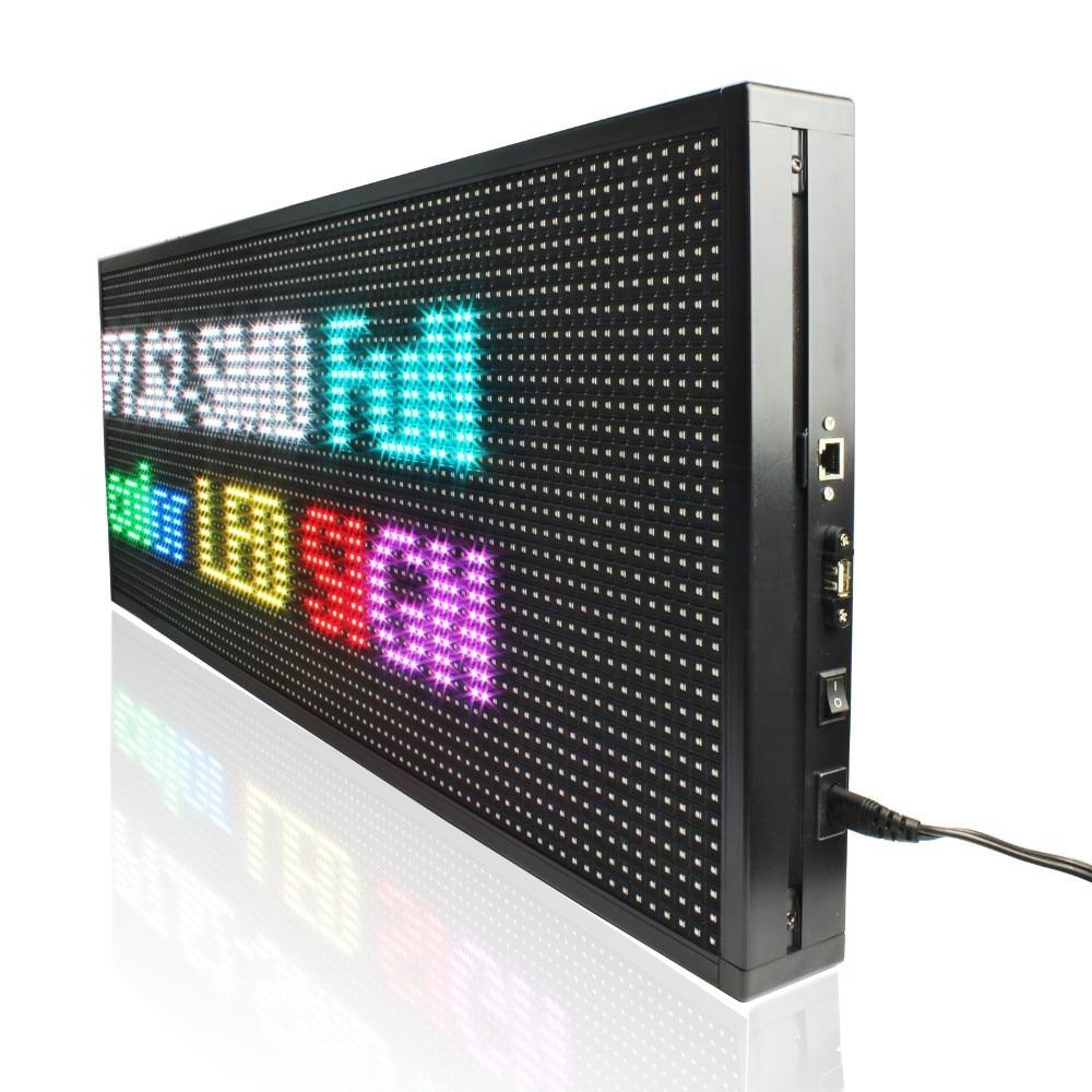 Leadleds Indoor Led Display Electronic Digital Signage by LAN Fast Program Multicolor Message, 71 x 39cm