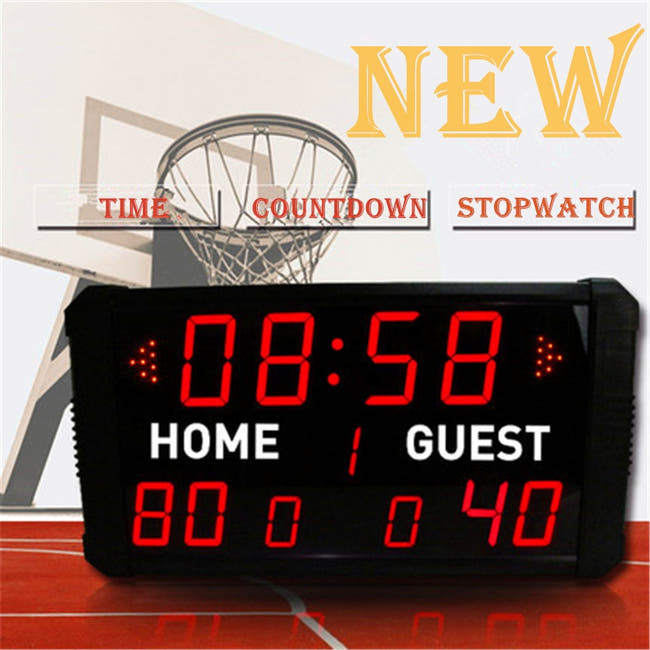 Basketball Time stopwatch electronic scoreboard football table tennis badminton game scoreboard multi - function countdown card - Leadleds Secondary image