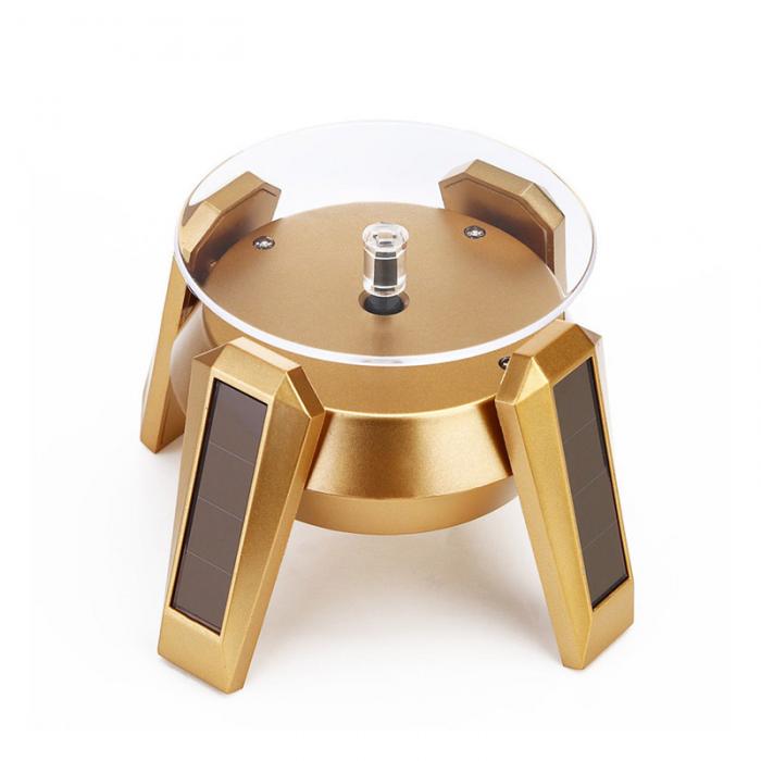 Solar System Turntable UNTCENT Solar Powered Display Stand Rotating Turntable with Light ...