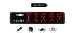 71cm 22Digit Sports Competition ScoreBoard for Gym Boxing Table Tennis Basketball Score Board - Leadleds