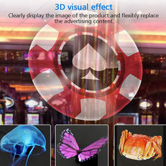 Leadleds 3D Hologram Advertising Display Fan WiFi Control 100CM 4 Axis, Safety Cover Including