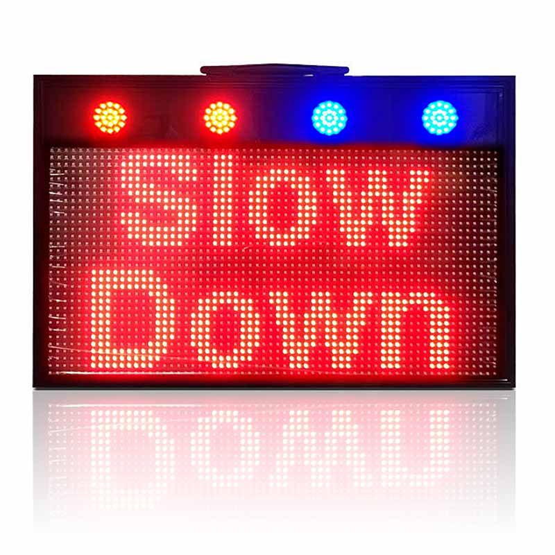 Leadleds Luces de advertencia industriales Tablero de mensajes programable Batería recargable de 12 V para exteriores, 27 x 18 pulgadas Imagen secundaria del producto