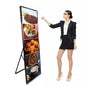 Leadleds 76 in Mobile Led Avdertising Poster Free Standing HD Media Screen for Store Shopping Mall Hotel