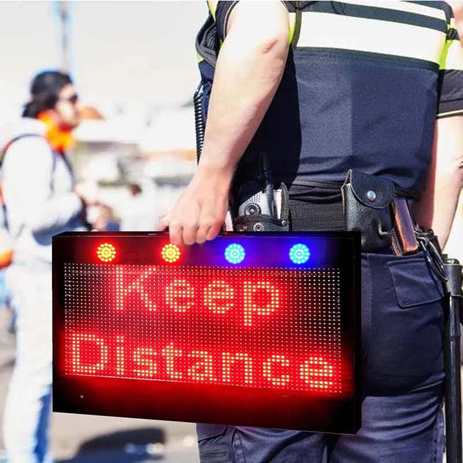 LED Warning Sign for Police Main image