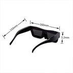 Leadleds smart LED glasses showing custom DIY drawing animations and text messages programmed via phone