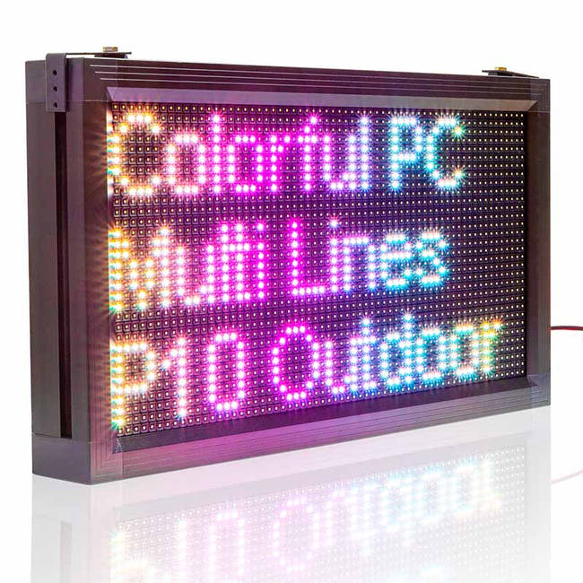 Leadleds Window Sign Programmable RGB Outdoor Waterproof Programmable Led Sign Board Secondary image