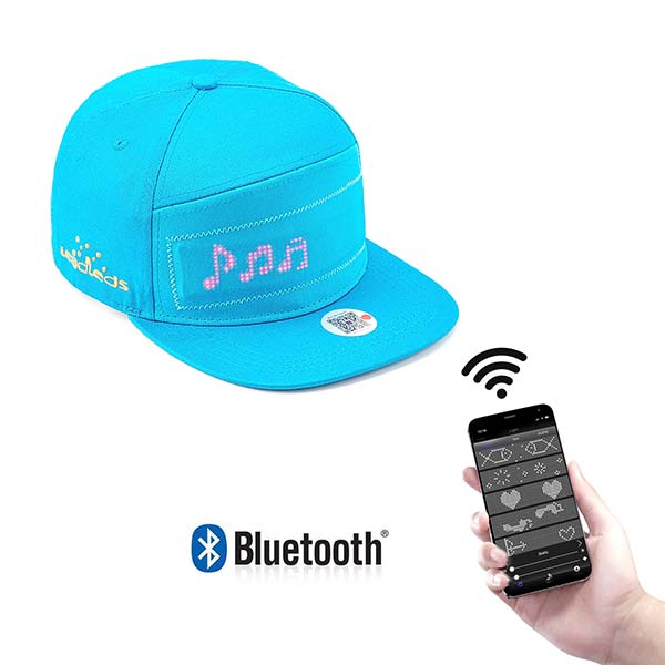 Leadleds Cool LED Display Hats by Phone Bluetooth Update Your Message, 12 x 48 dots