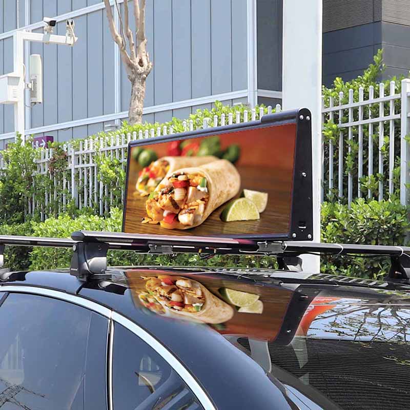 Leadleds Double Face LED Video Screen Car Top Advertising Sign Taxi Roof Digital Signage