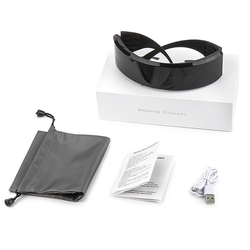 Light-up LED glasses for EDM events and performances
