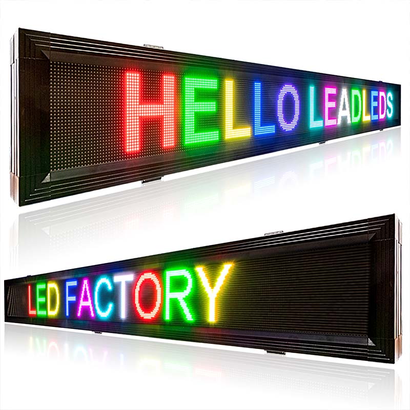 Outdoor LED display sign with a bright programmable message board for business advertising