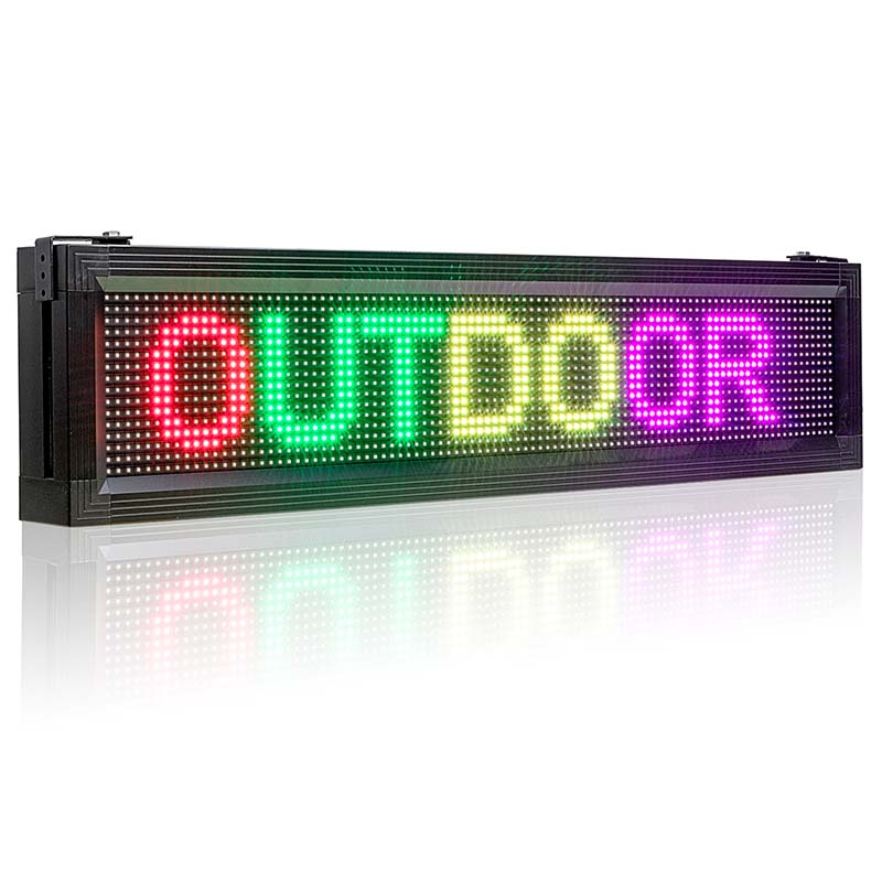Leadleds 66in Outdoor Led Signs RS485 Led Character Display Programmable Colored Message Sign for Wall