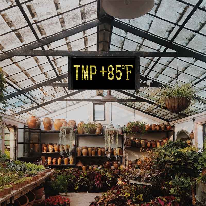 Rechargeable Battery Operated Outside Temperature Monitor Custom Outdoor Led Sign