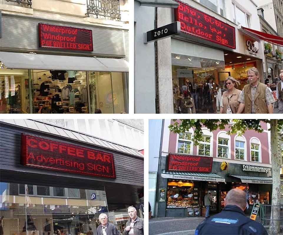 Leadleds Outdoor Led Signboard RS485 Display Screen with Serial Protocol