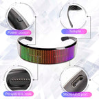 Rechargeable RGB LED glasses for DJs and parties