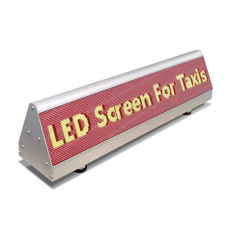 Leadleds 30 in Double Sided Car Roof Top LED Sign Triangle Digital Panel Programmable