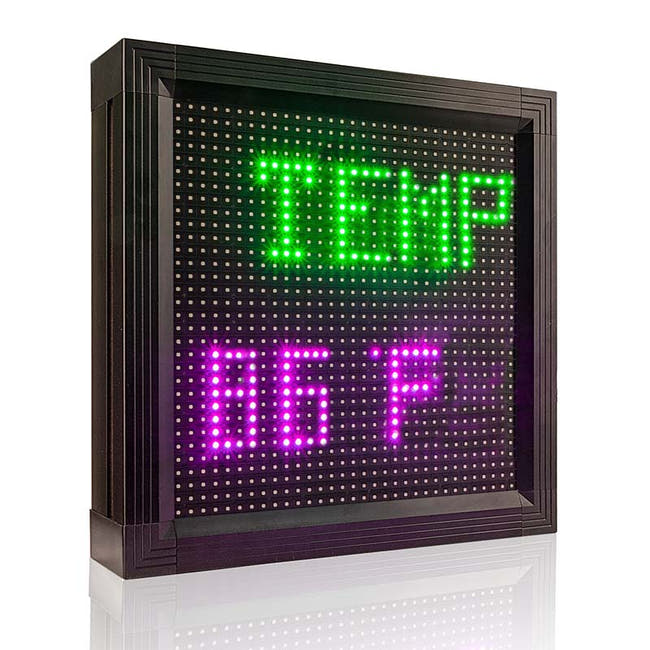 Leadleds 16in Open Sign Neon Message Board Temperature Humidity Led Timer Display Imagen secundaria del producto