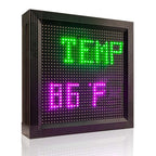 Leadleds 16in Open Sign Neon Message Board Temperature Humidity Led Timer Display