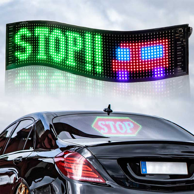 Leadleds Led Sign Display Foldable Flexible Soft Led Panel Bluetooth App Programmable L18.7" x W4.65" Secondary image