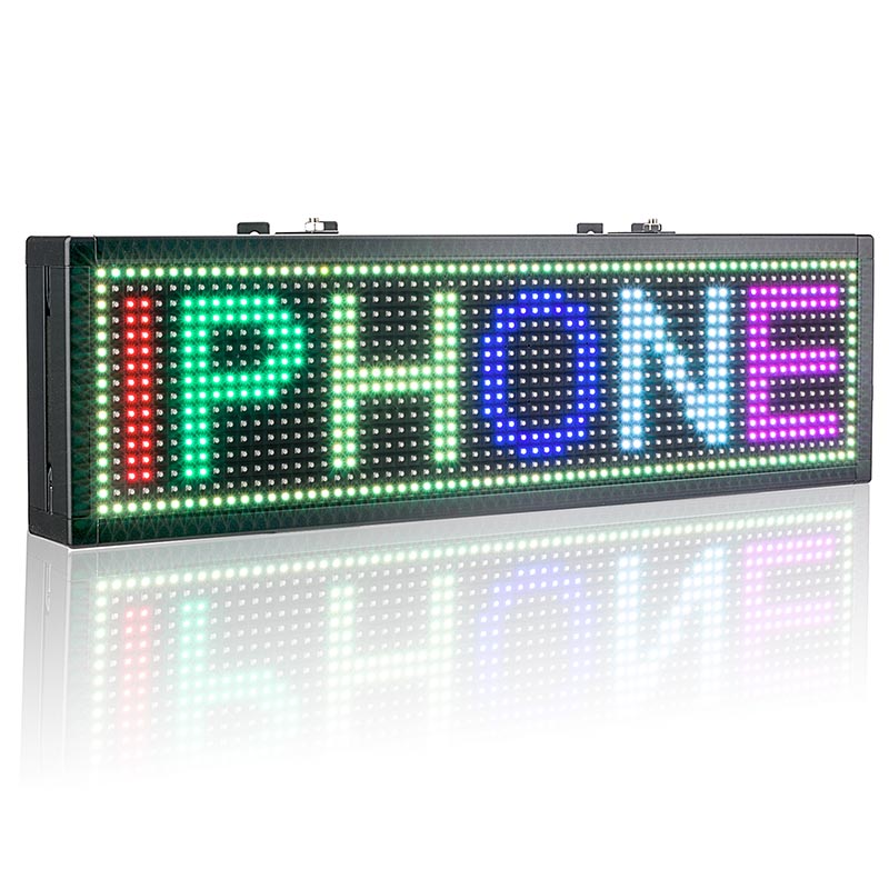 Leadleds 20 in Led Sign Programmable Scrolling Message Board Multicolor