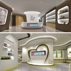 Wi-Fi programmable double-sided LED commercial sign showing scrolling dynamic messages and schedule timers